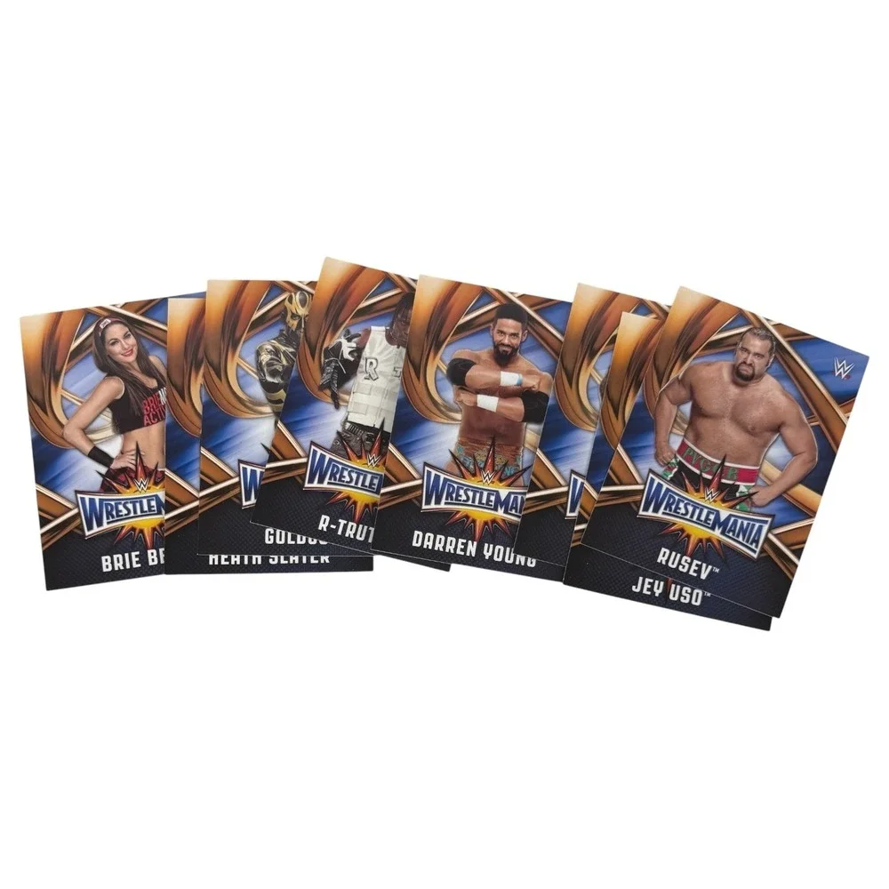 50 Topps WWE WrestleMania Cards Cardstock 2017 Trading Card Lot Plastic Case